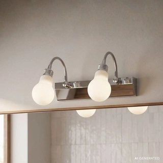 Kinkiet Acrylic podwójny regulowany chrom biały LED do łazienki nad lustro