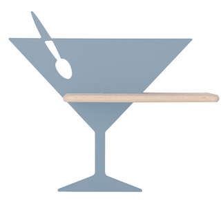 Kinkiet Piccolo niebieski LED z półką do pokoju dziecięcego