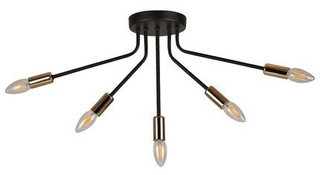 Lampa sufitowa Tiara 5-punktowa do salonu metalowa