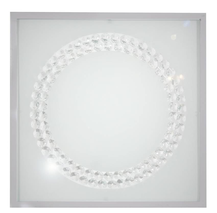 Plafon LED LUX kwadratowy 29x29 do łazienki 4000K biały szkło