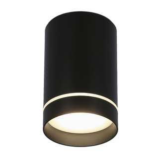 Lampa sufitowa tuba natynkowa czarna GU10 metalowa