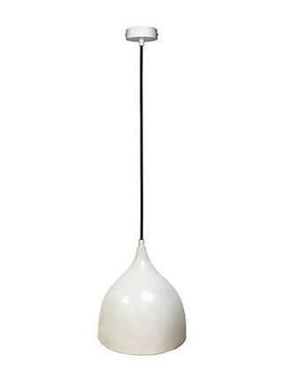 Lampa wisząca Ystad metalowa biała do kuchni pojedyncza E27 1x40W
