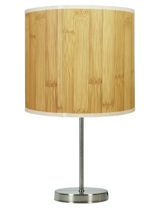 Lampka nocna Timber brązowa z abażurem 41 cm E27