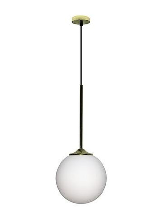 Lampa wisząca Glasgow kula 20 cm złota szklana do salonu 1xE27