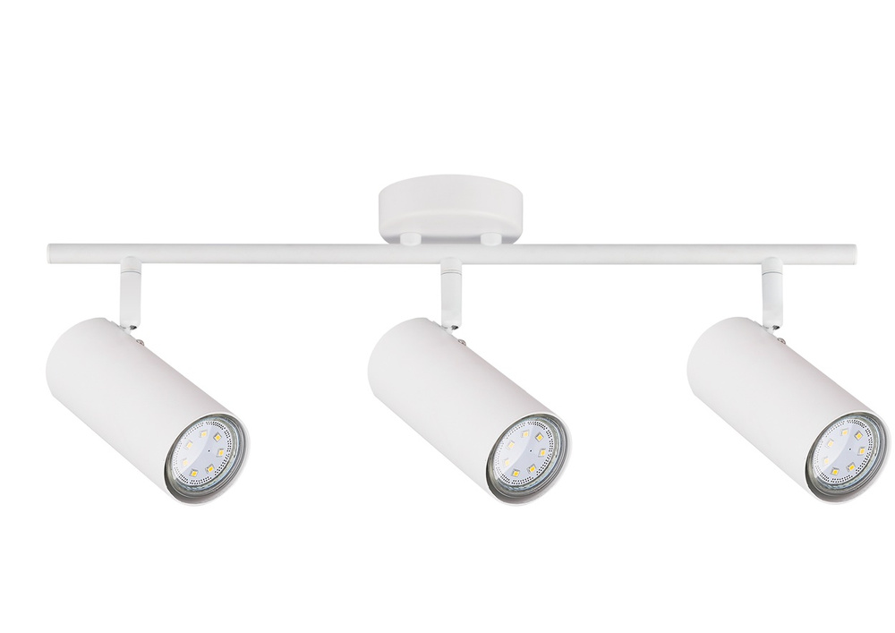 Lampa sufitowa Colly biała listwa spot regulowana 3-punktowa do salonu