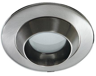 Oczko sufitowe okrągłe nikiel szczotkowany do łazienki IP65