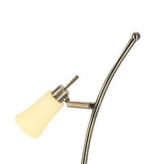 Lampka nocna Kroton klasyczna metalowa ze szklanym kloszem do czytania