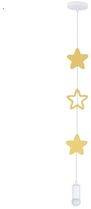 Lampa wisząca do pokoju dziecięcego Stars gwiazdki złota metalowa E27 długa