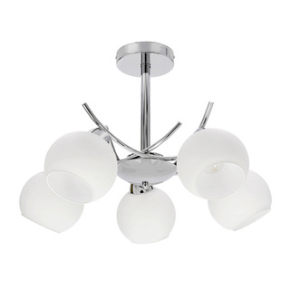 Lampa sufitowa AMOS ze szklanymi kloszami 5-punktowa do salonu