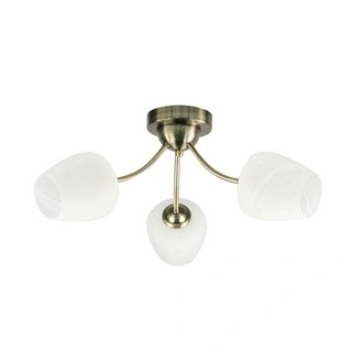 Lampa sufitowa Zina ze szklanymi kloszami 3-punktowa do salonu