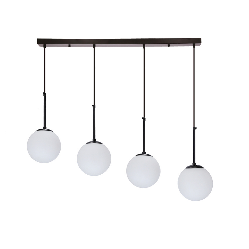 Candellux Lighting POMPEI LAMPY WISZĄCE CZARNY 4X4X40 E27 KLOSZ BIAŁY