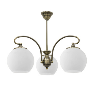 Żyrandol Orbit klasyczny 3-punktowy szklany do salonu E27 Candellux