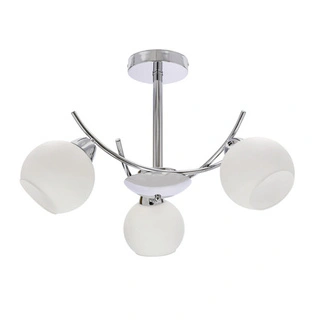 Lampa sufitowa AMOS ze szklanymi kloszami 3-punktowa do sypialni