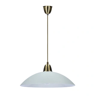 Vanda lampa wisząca patynowy 1x60W E27 klosz biały