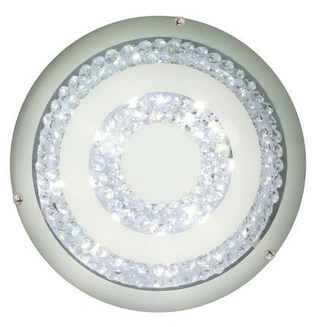 Plafon LED Monza okrągły 40 cm 3000K biały szklany glamour