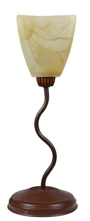 Lampka nocna Scena szklana vintage brązowa E14 40W