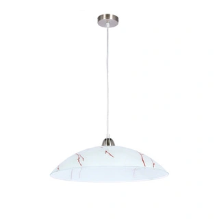 Lampa wisząca Braga szklana biała do jadalni nad stół 1xE27 Candellux