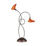 Lampka nocna Malta szklana brązowo-pomarańczowa 2-płomienna Candellux