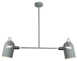 Lampa wisząca Gray szara metalowa podwójna nad stół do jadalni E27