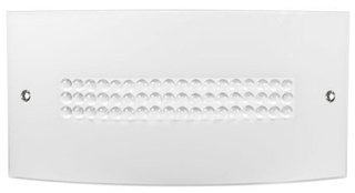 Plafon Fuzo biały prostokątny kryształki 40 cm E27