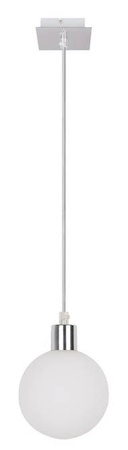 Lampa wisząca Oden kula szklana 12 cm pojedyncza do salonu biała