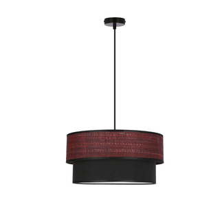 Lampa wisząca Firenze z abażurem do salonu pojedyncza czarna E27