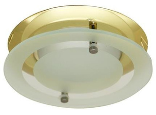 Oprawa stropowa okrągła złota szklana R63