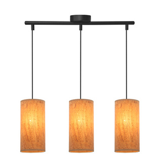 Lampa wisząca z abażurami Aragona potrójna korkowy abażur do jadalni