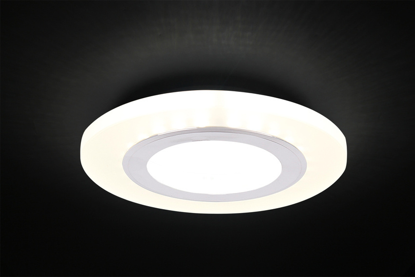 Oprawa stropowa srebrna mrożona 2x5W LED 4000K SSP-27 2203140 w aranżacji