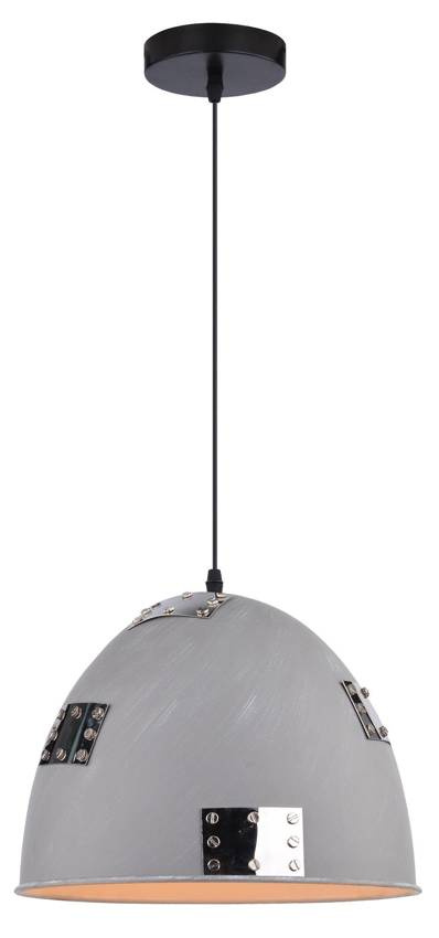 Lampa wisząca Patch szara metalowa pojedyncza do kuchni i jadalni E27