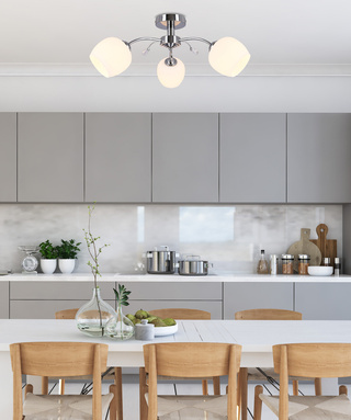 Lampa sufitowa Estar ze szklanymi kloszami 3-punktowa do salonu