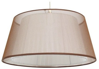 Lampa wisząca z abażurem Charlie brązowa nowoczesna do salonu