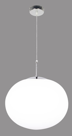 Lampa wisząca Poly kula szklany klosz do salonu pojedyncza E27 biała