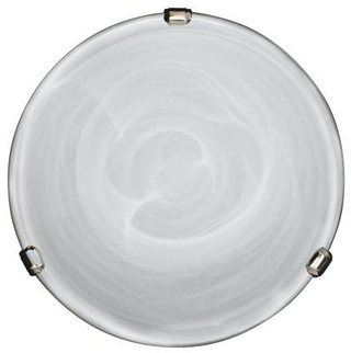 Plafon Duna okrągły szklany 25 cm biało-srebrny E27 Candellux IP20