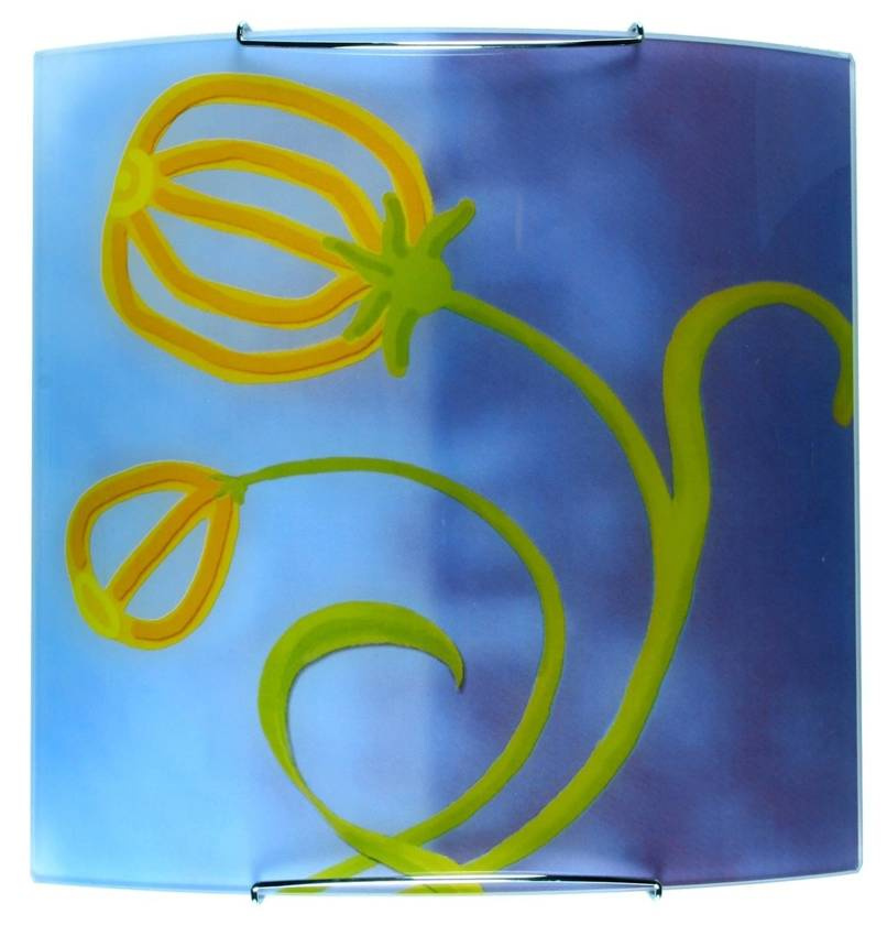 Kinkiet Flower szklany wielokolorowy do salonu klasyczny lampa ścienna