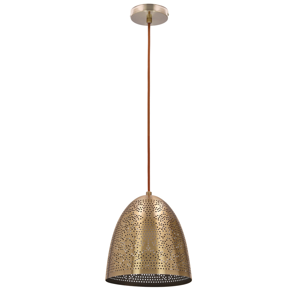 Lampa wisząca Sfinks metalowa ażurowy stożek brązowa do salonu 1xE27