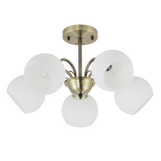 Lampa sufitowa NESTOR ze szklanymi kloszami 5-punktowa do salonu