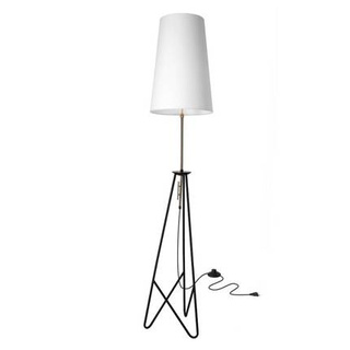 Lampa podłogowa Taflo trójnóg z abażurem do salonu 1-punktowa E27