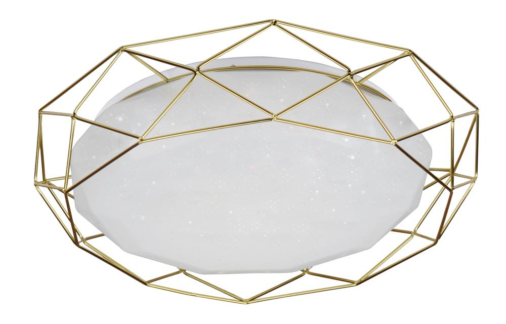 Plafon LED SVEN okrągły 43 cm 3000K złoty nowoczesny