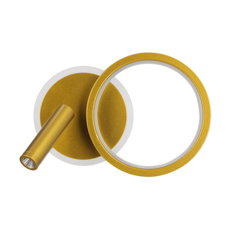 Kinkiet Monet czarny okrągły LED do salonu i sypialni zmienna barwa światła