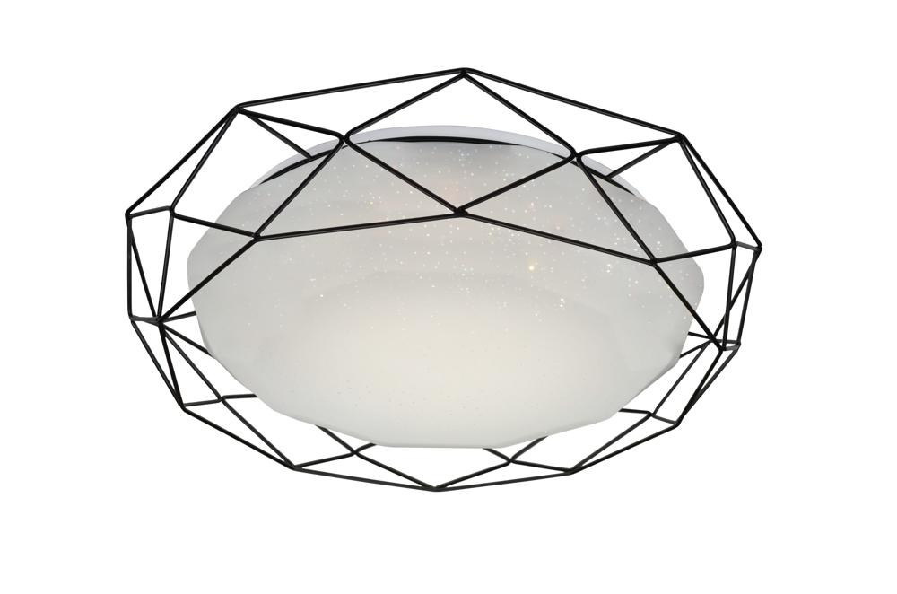 Plafon LED SVEN okrągły 28W 3000K czarny 43 cm nowoczesny