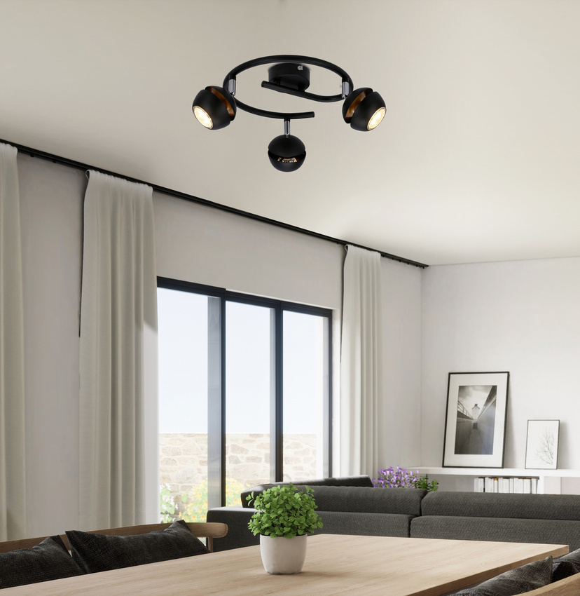 Lampa sufitowa Boni okrągła regulowana 3-punktowa LED