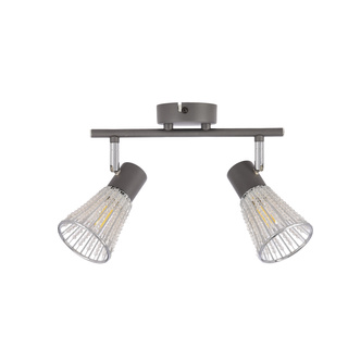 Listwa sufitowa CURTIS szara 2x40W E14  nowoczesna lampa kierunkowa do salonu sypialni przedpokoju