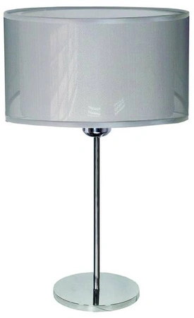 Lampka nocna Piano srebrna z abażurem 3-płomienna E14