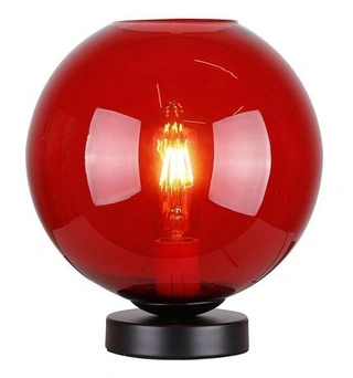 Lampka gabinetowa nocna czerwone szkło 60W E27 Globe Candellux 41-78278