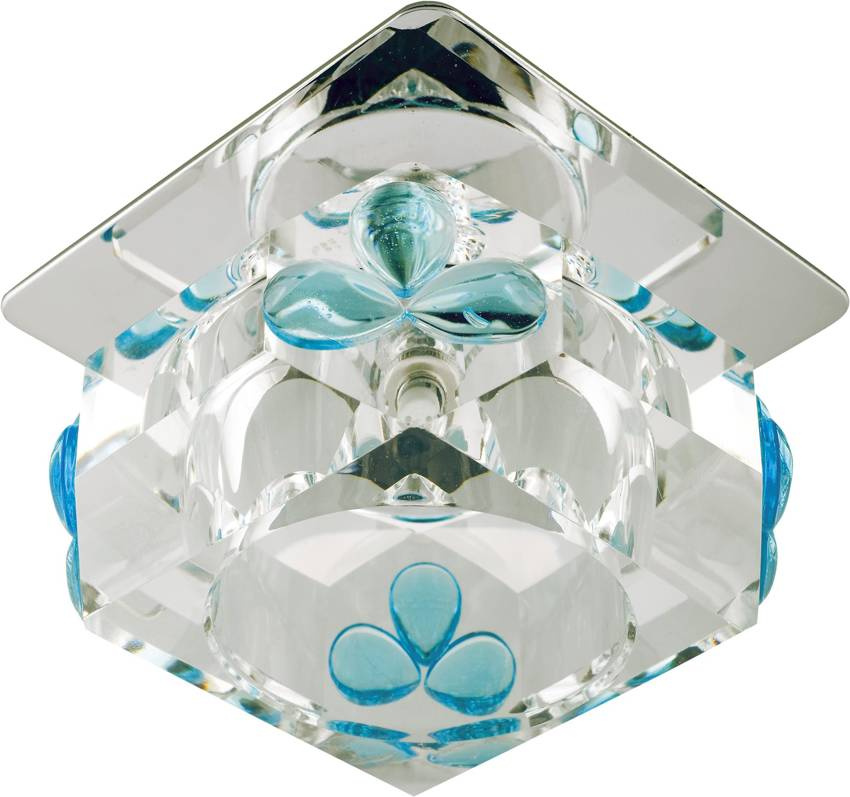 Candellux Lighting Oprawa stropowa niebieska kryształ 1xG4