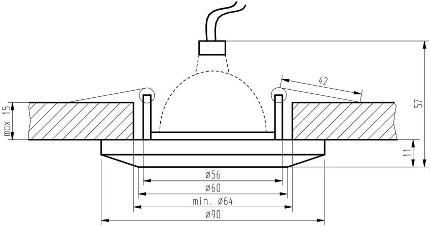Oprawa stropowa Candellux SS-11 Ch/Mix MR16 Chrom - detal produktu