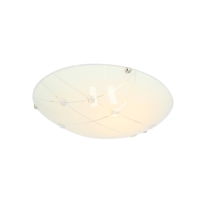 Lampa Sufitowa Plafon Duca Biały bezbarwny 13-08190 w aranżacji