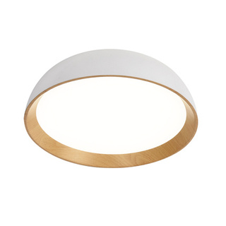 Plafon LED CALABRIA okrągły do kuchni i łazienki 40 cm 4000K biało-drewniany