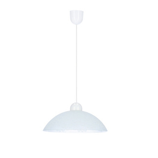 Lampa wisząca Bilbao szklana biała do jadalni pojedyncza E27 Candellux